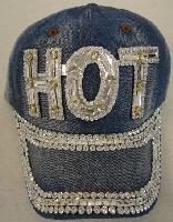 Denim Hat with Bling [HOT] Silver